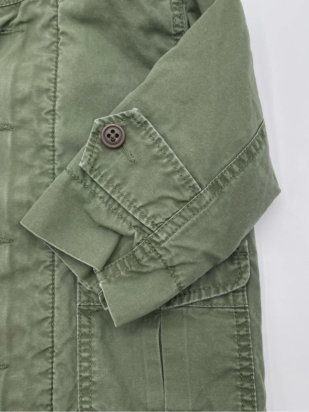 Old Navy Hooded Utility Military Style Jacket 18-24 mos Fleece lined Cotton